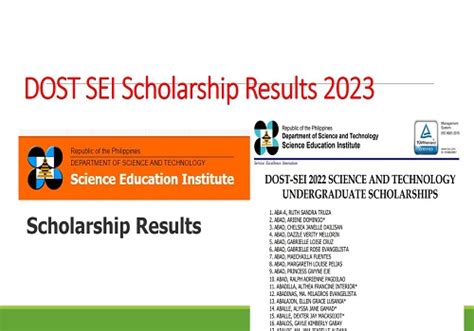 dost sei results 2023|DOST Scholarship 2023 Exam Results (Full List of .